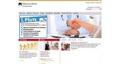 Desktop Screenshot of fabricius-klinik.de