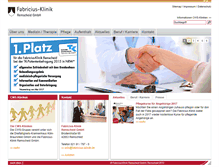 Tablet Screenshot of fabricius-klinik.de